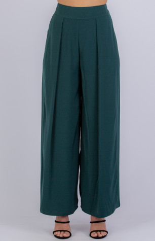 High Waist Wide Leg Pants with Hidden 