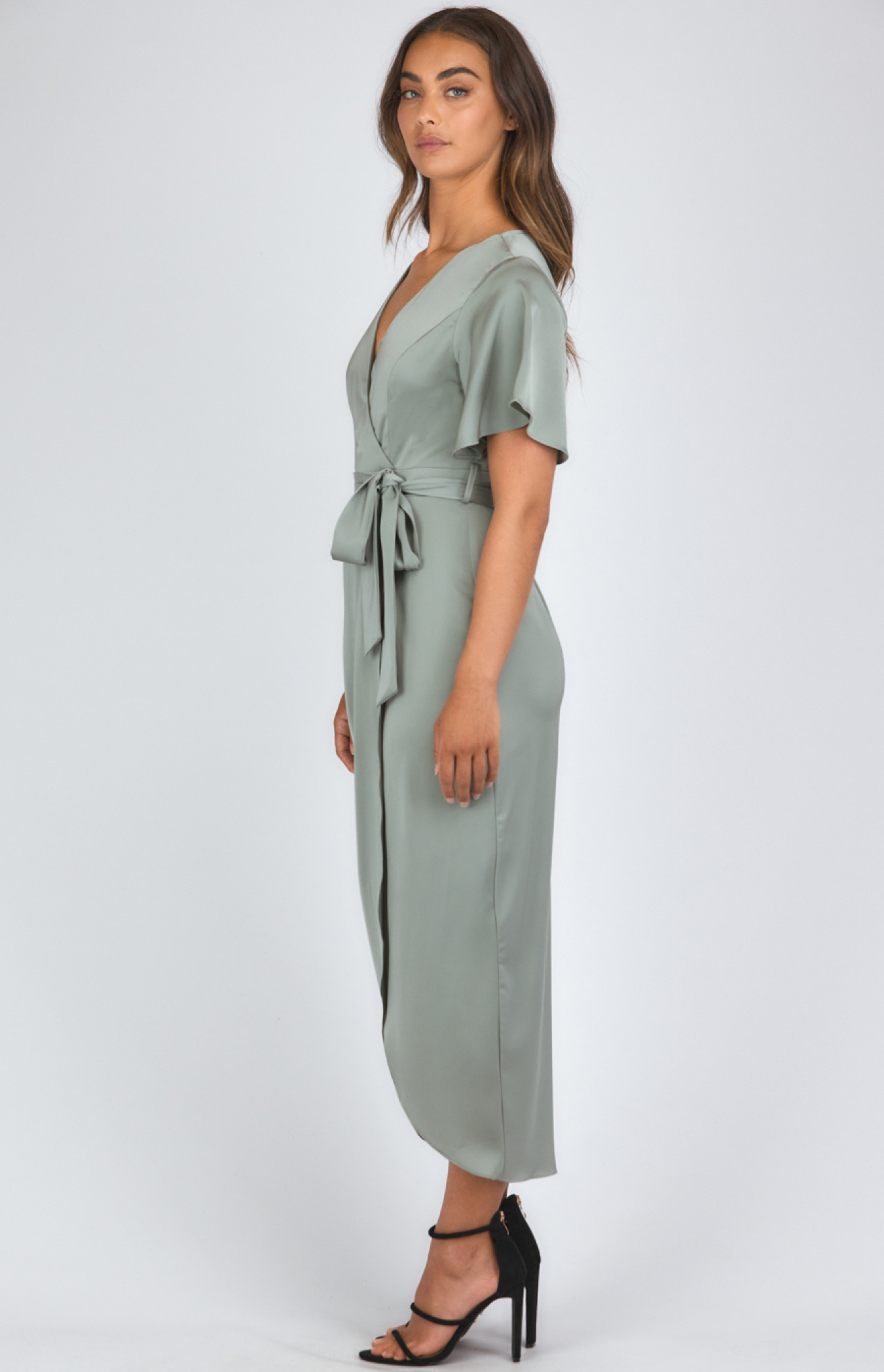 knee length dresses for ladies Leo Lin Katrina Butterfly Sleeve Midi Dress