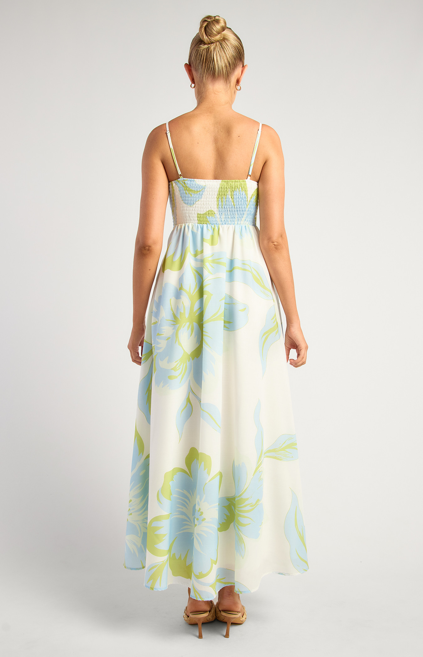knee length dresses for ladies Brandy Big Floral Midi Dress main image 1