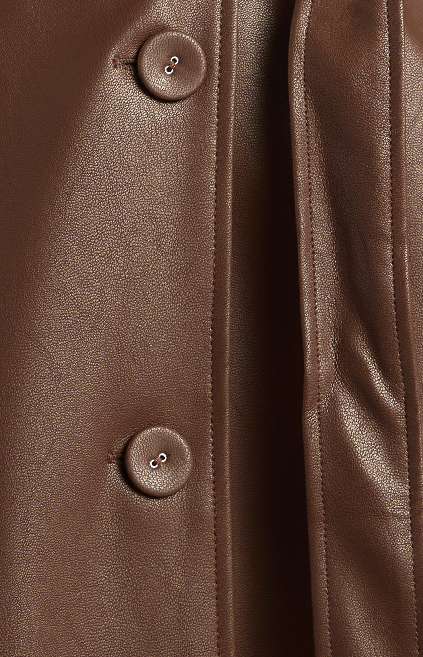Faux Leather Longline Coat with Belt (WJT233A) | Style State