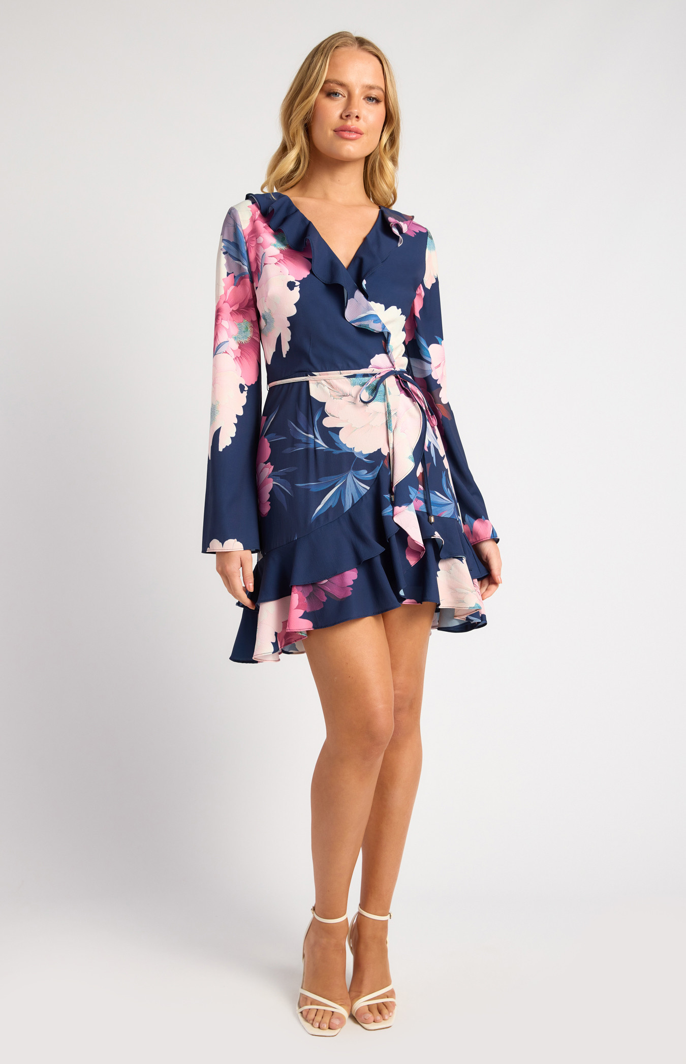 Exclusive Floral Print Ruffle Detail Dress (SDR1742A)
