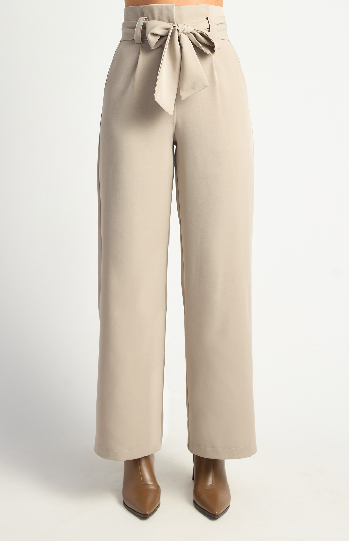 Paper Bag Waist Wide Leg Pants (SPA328B)
