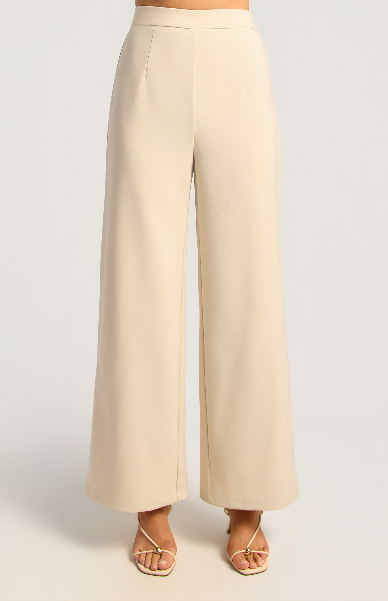 Straight Leg Pants With Elastic Back Detail (SPA519A)