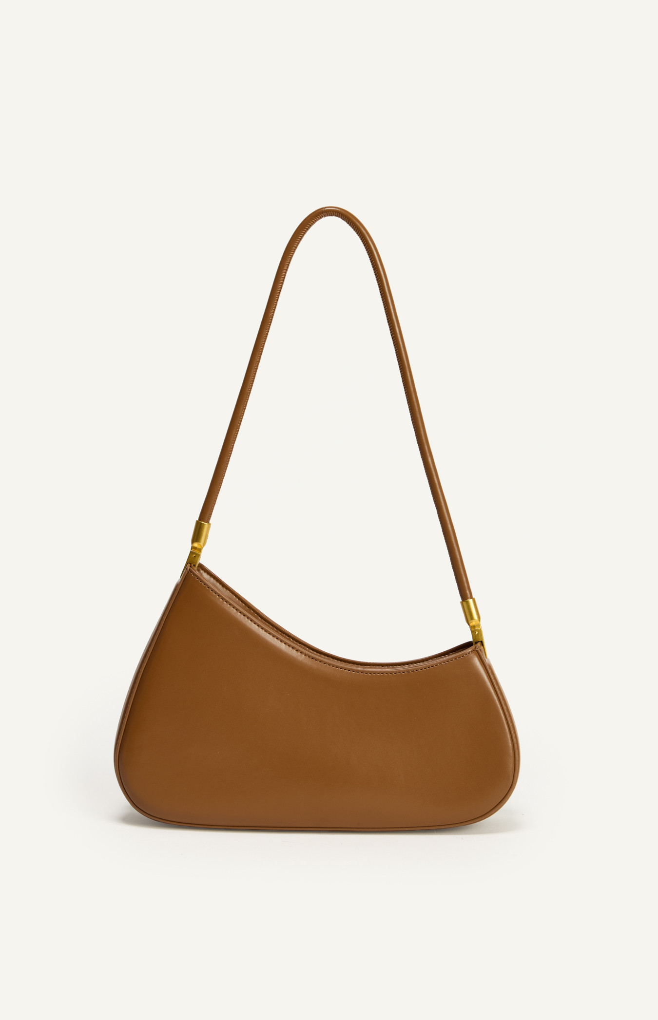 Curved Silhouette Structured Shoulder Bag with  Soft Tube Handle (WBG208)