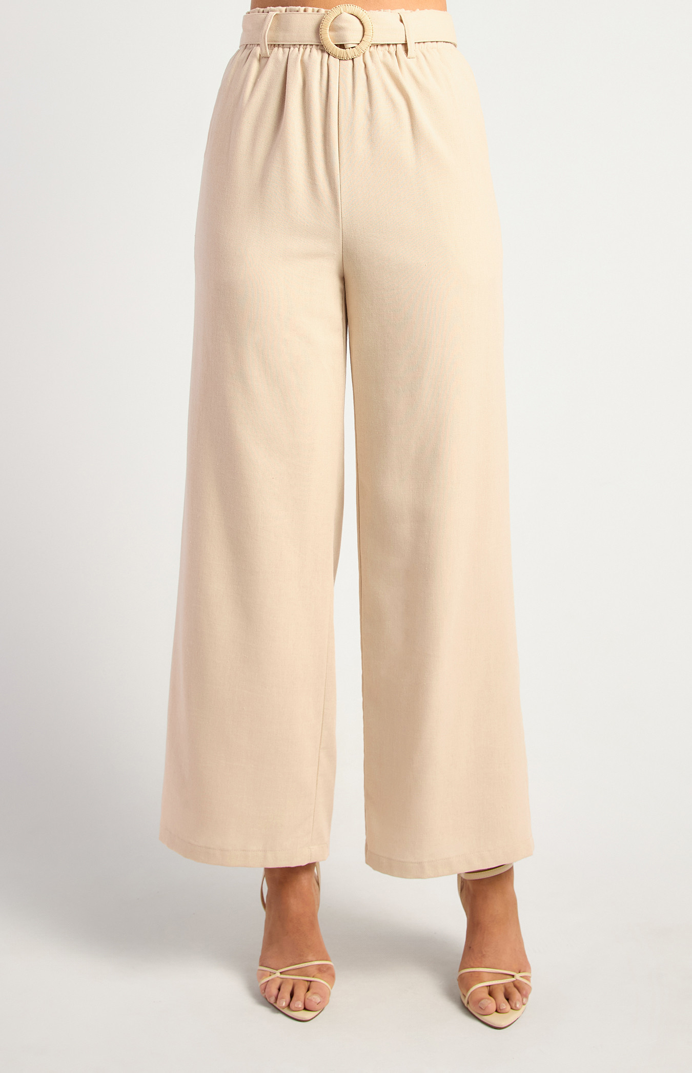 Rattan Buckle Straight Leg Pants (WPA330B)