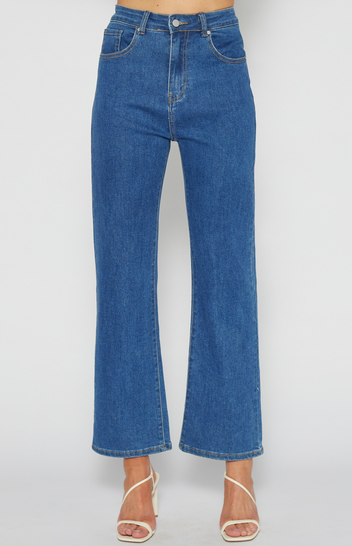High Waisted Stretch Flare Jeans (SDM123) 