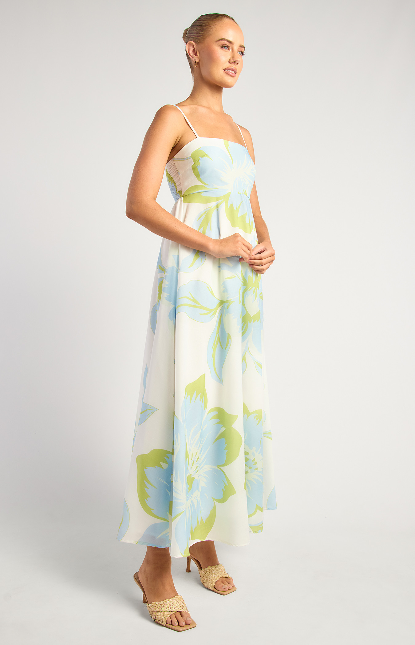 Big Floral Print Maxi Dress (SDR1887A)