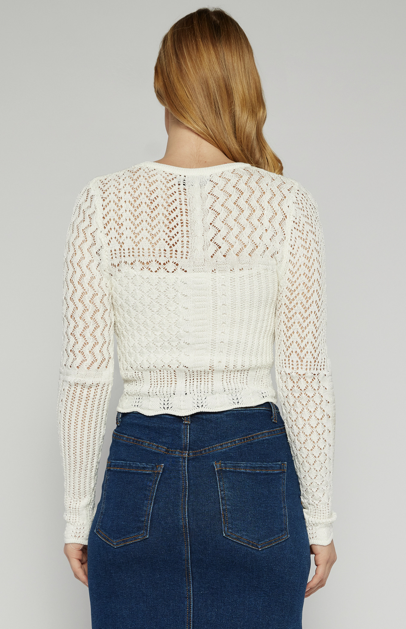 lined crochet top