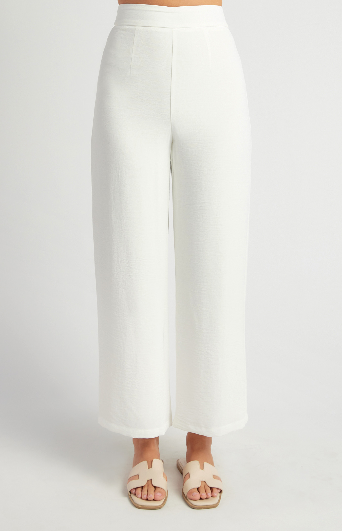 Textured Wide Leg Pants (SPA362A)