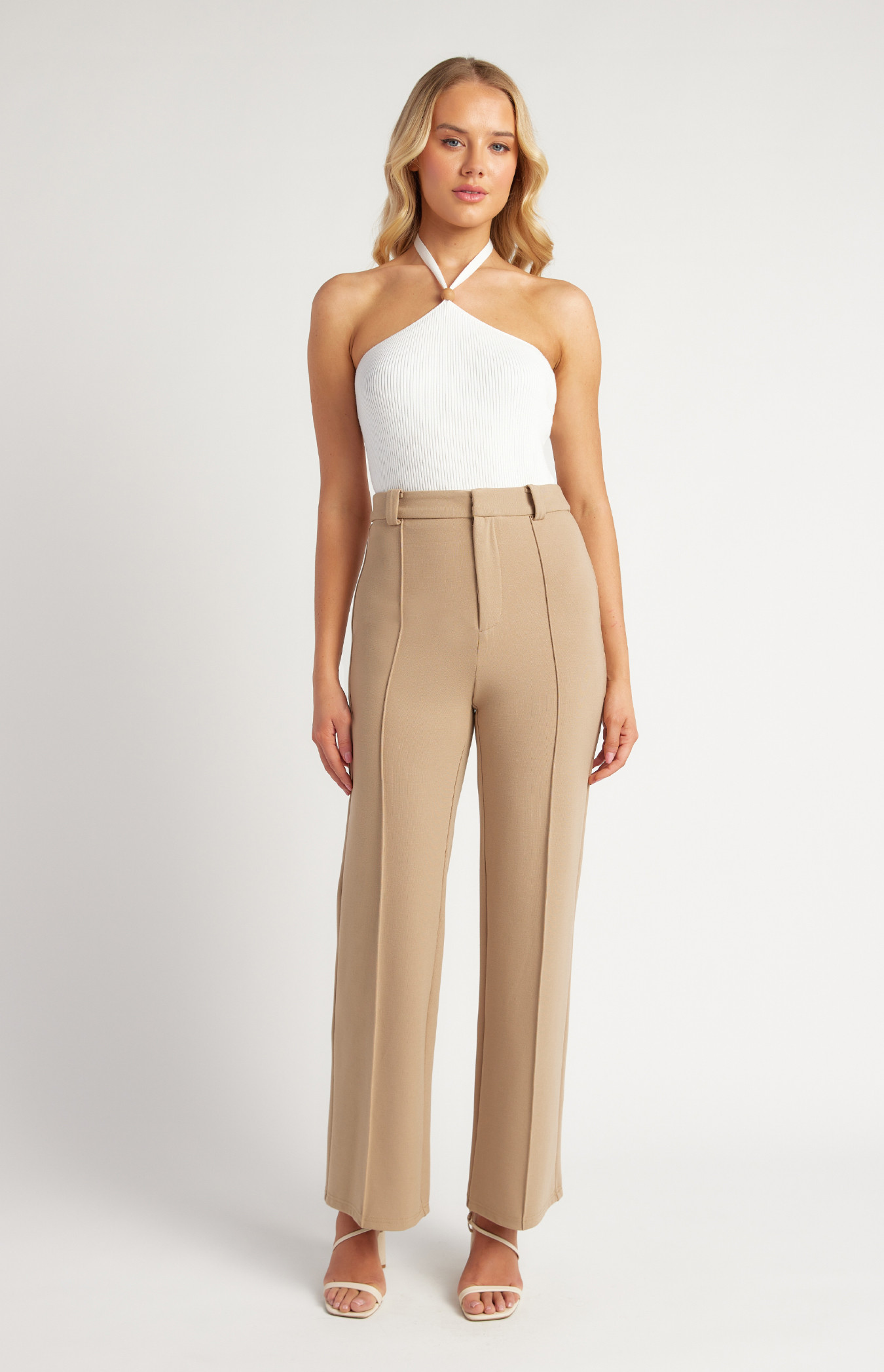 Stretch Fabric Front Seam Detail Pants (SPA416-2B)
