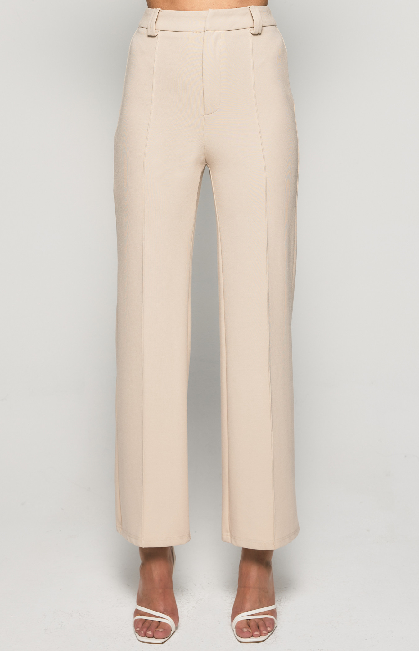 Stretch Fabric High Waisted Wide Leg Pants (SPA416B)