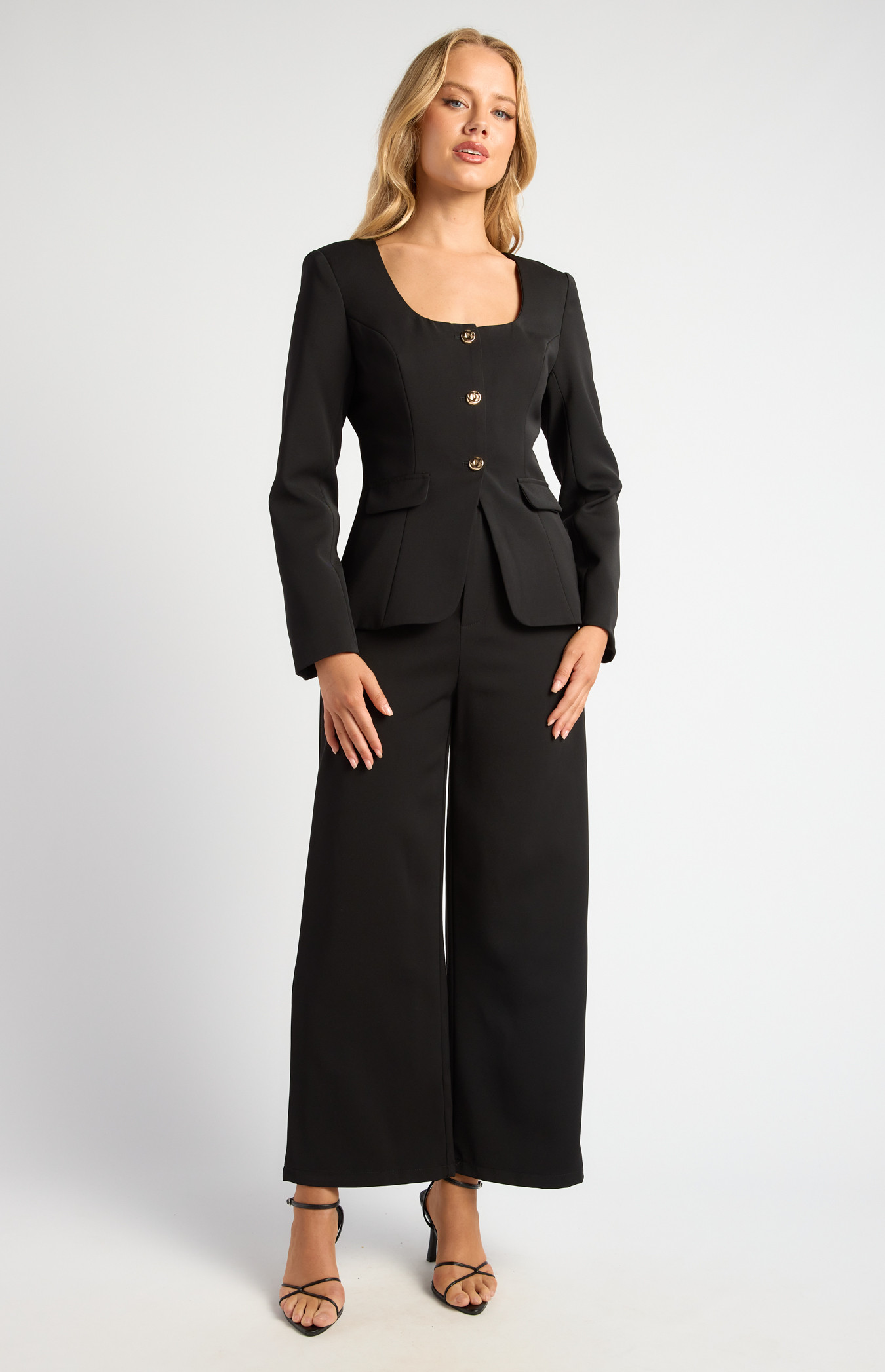 Straight Leg High Waisted Pants (SPA514A)