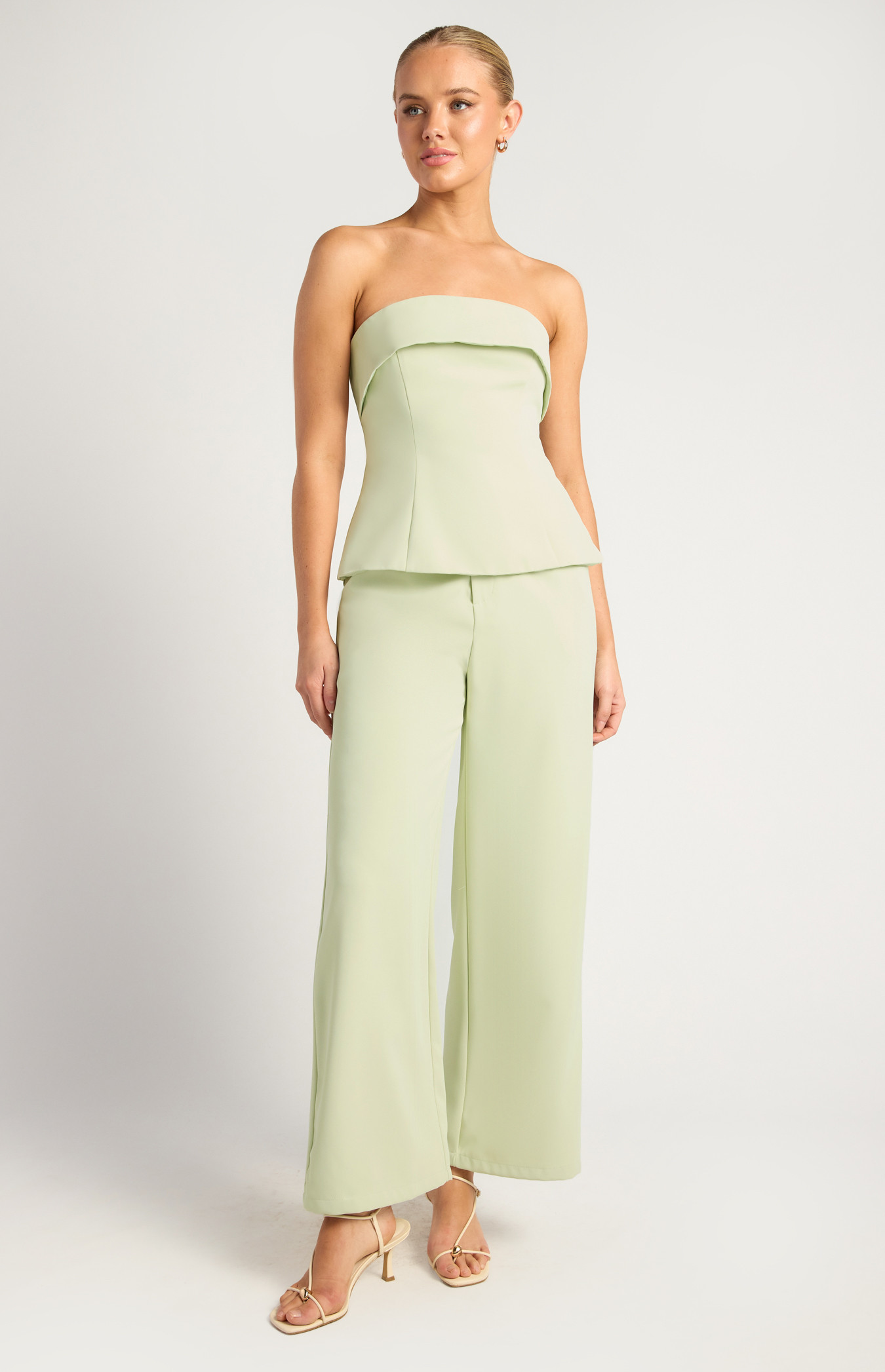 Strapless Lace Up Back Detail Top And Pants Set (SSE520A) Style State — free download