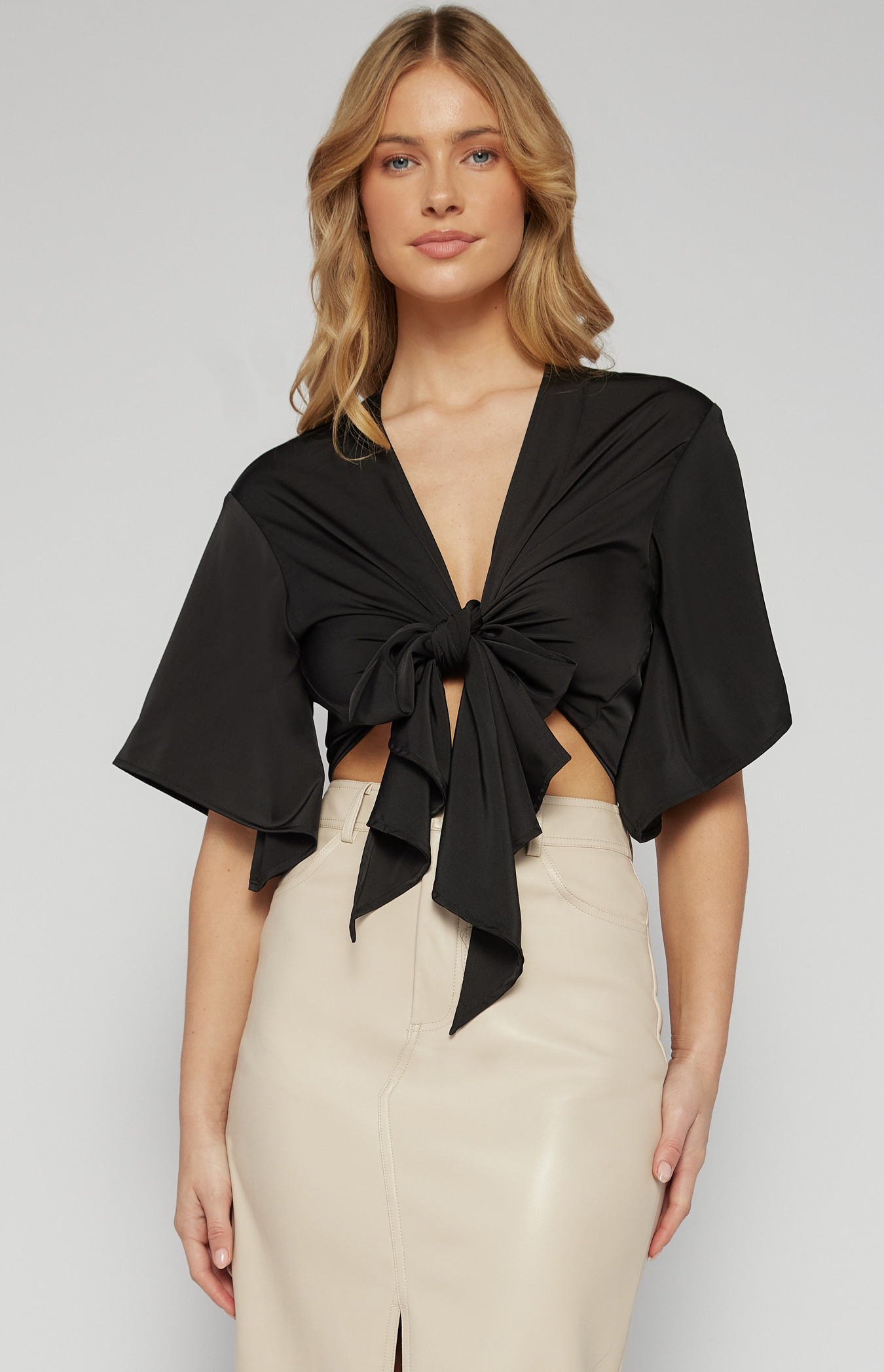 Kimono Sleeve Front Tie Top (SST28-4A)