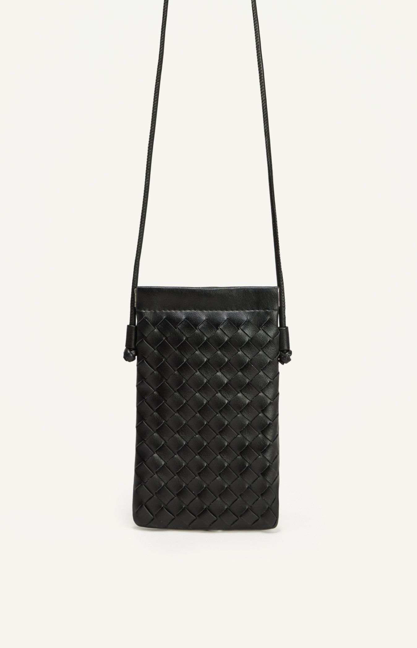 Woven Vegan Leather Crossbody Phone Bag with Magnetic Closure (WBG194)