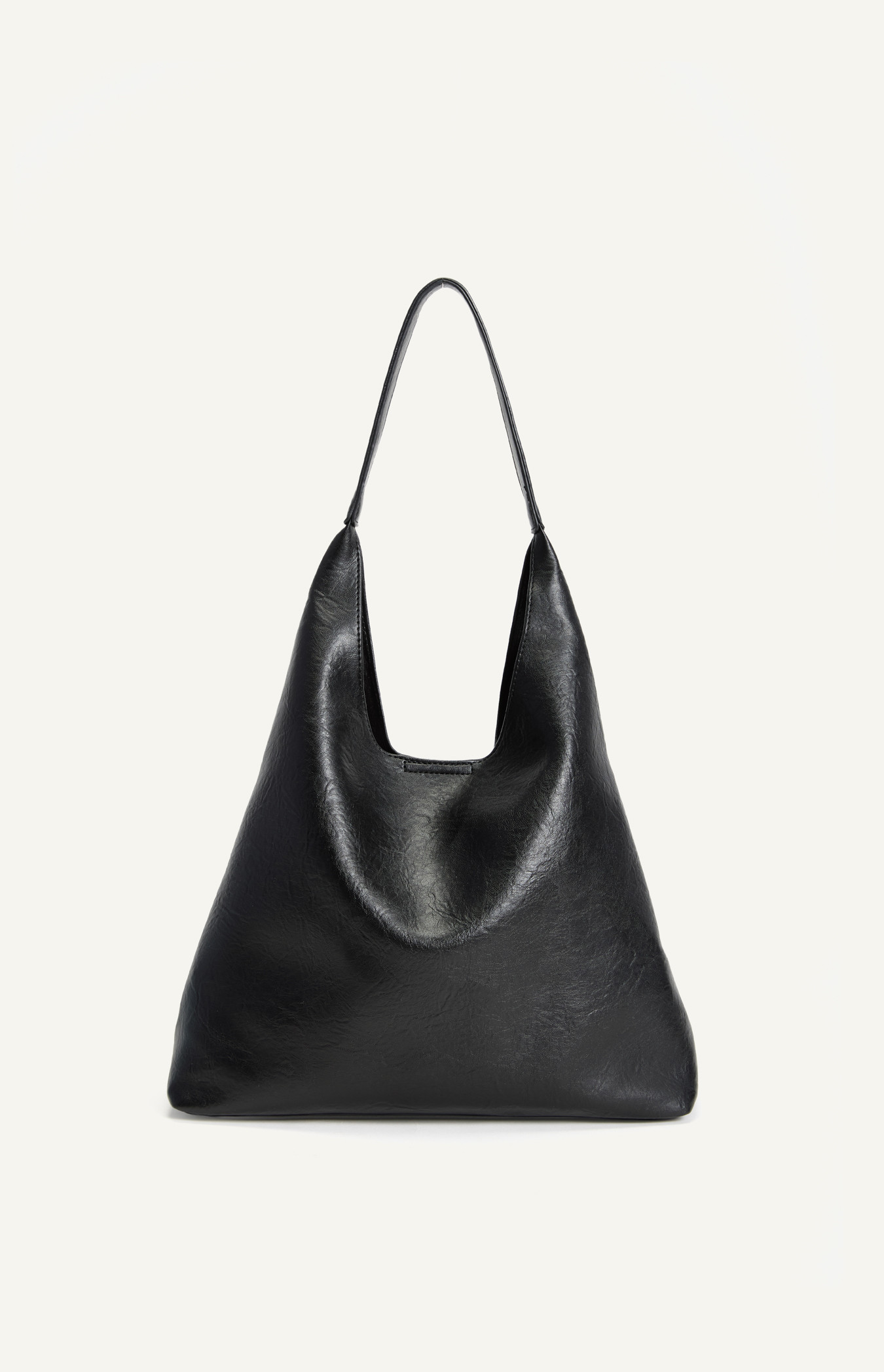 Textured Vegan Leather Slouch Shoulder Bag With Matching Removable Pouch (WBG197)