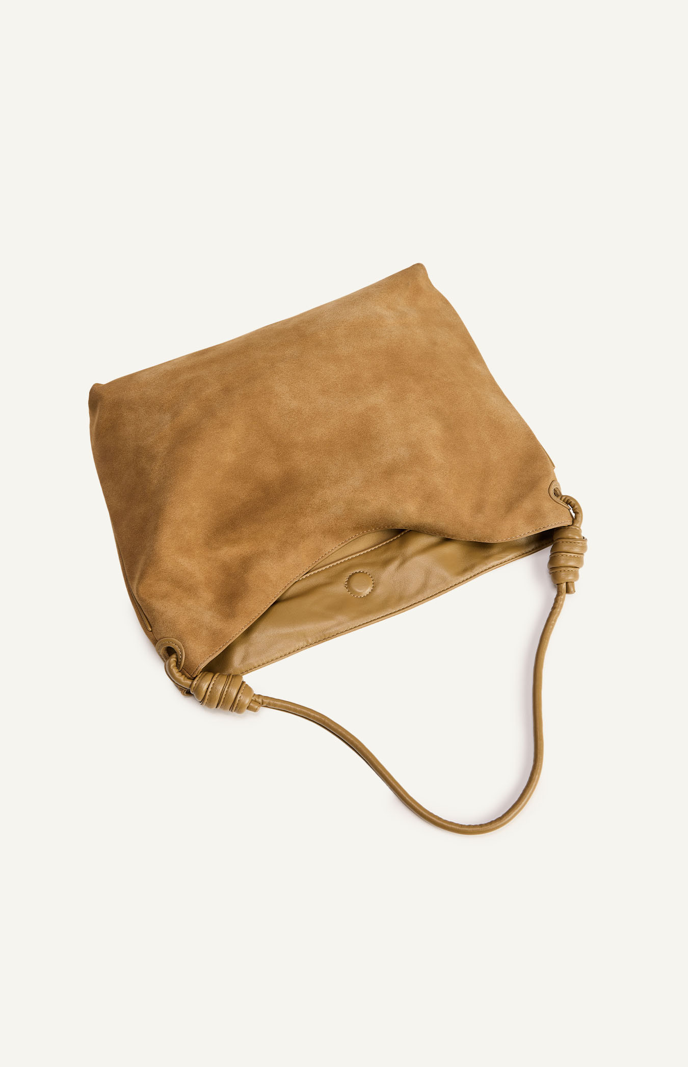 Vegan Suede Shoulder Bag With Double Knot Feature (WBG213)