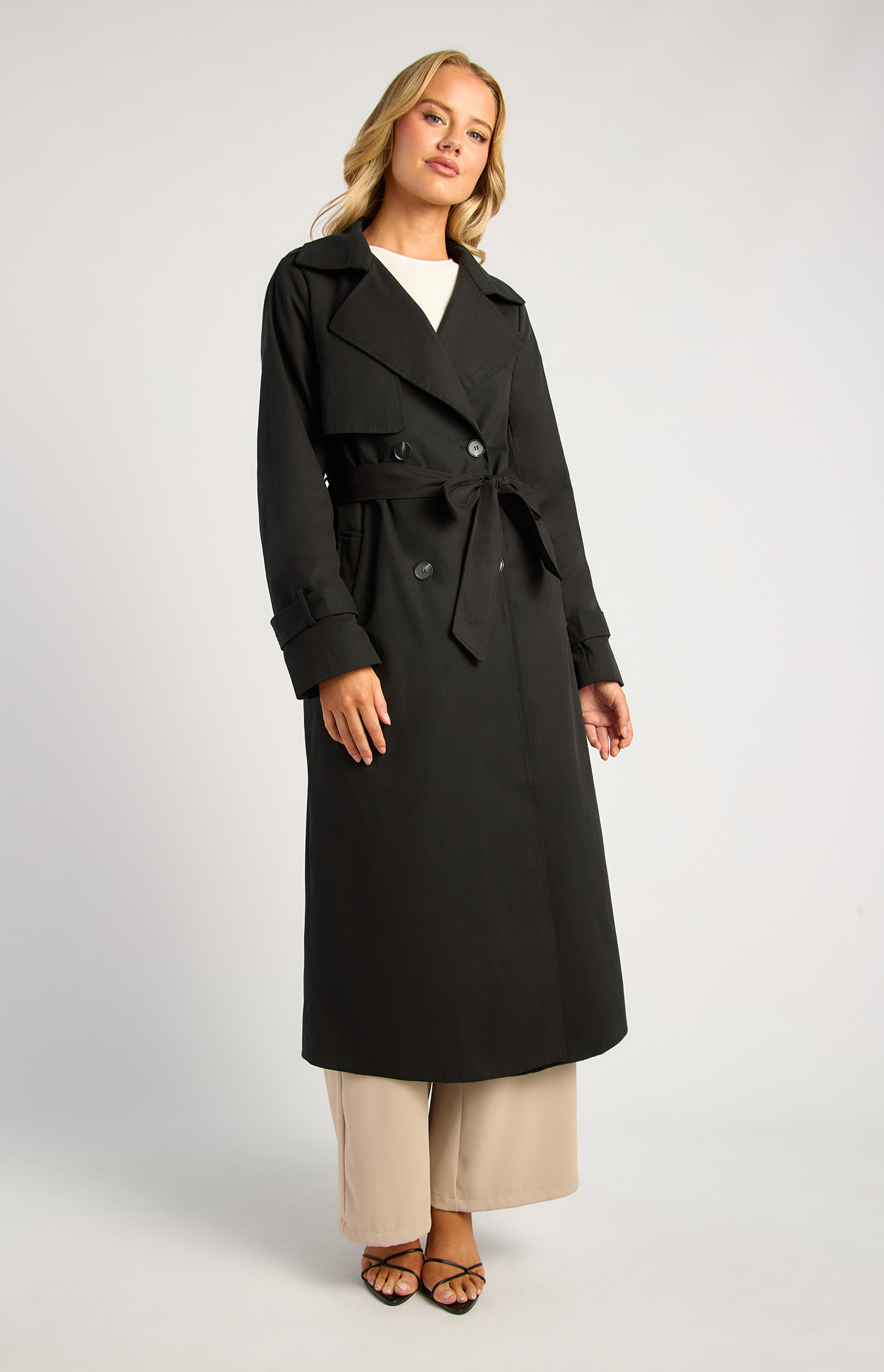 Long Line Collared Trench Coat (WJT254B)