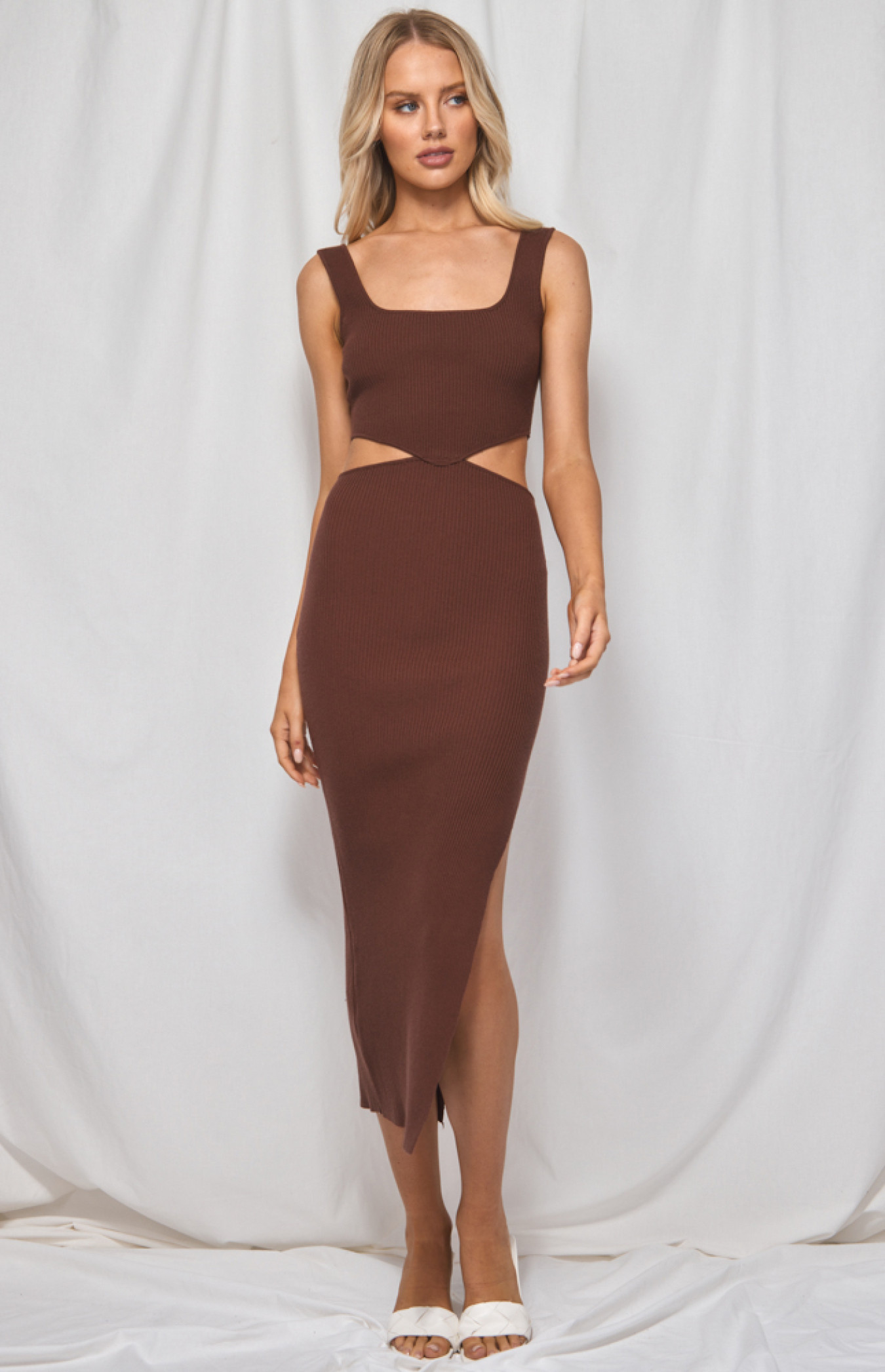 Ednis Side Cut Out Midi Dress