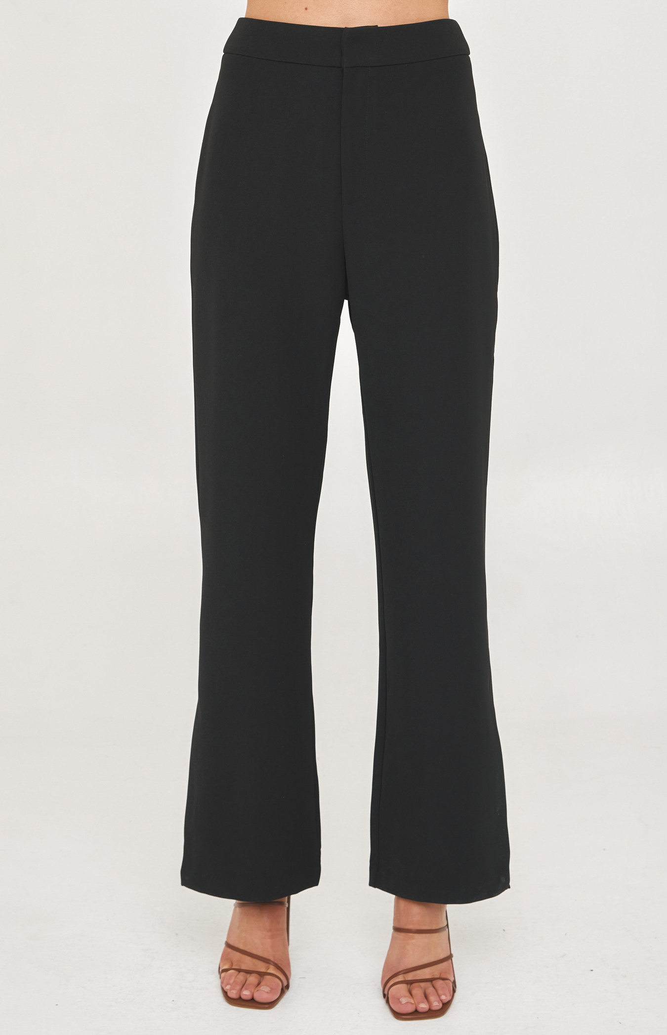 High Waisted Flare Pants with Side Split (WPA217A)