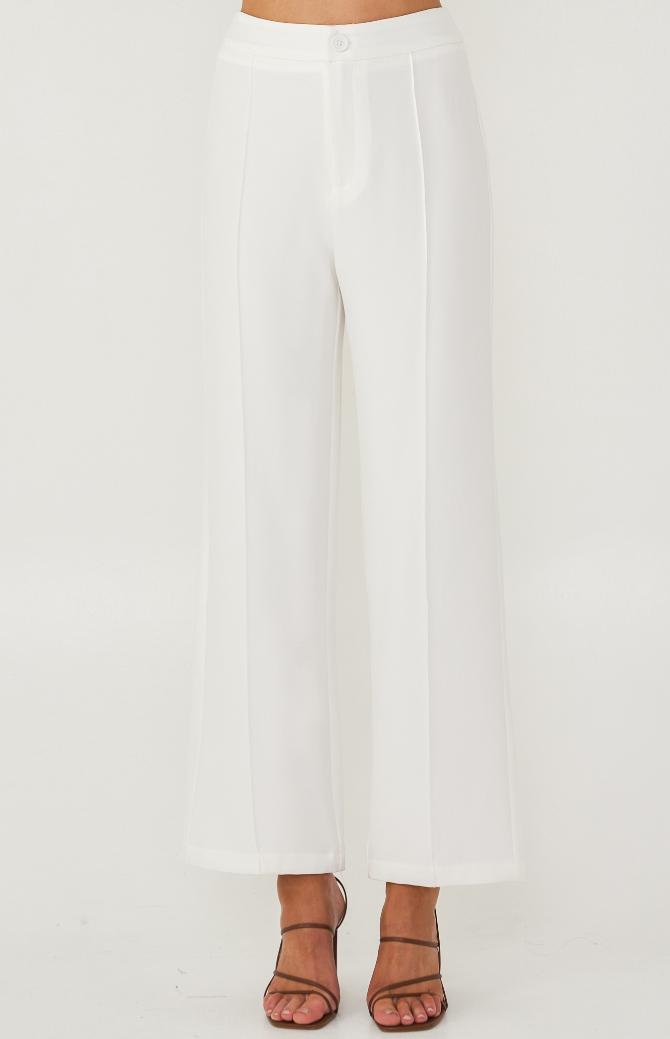 High Waisted Pants with Front Seam Details (WPA218B)