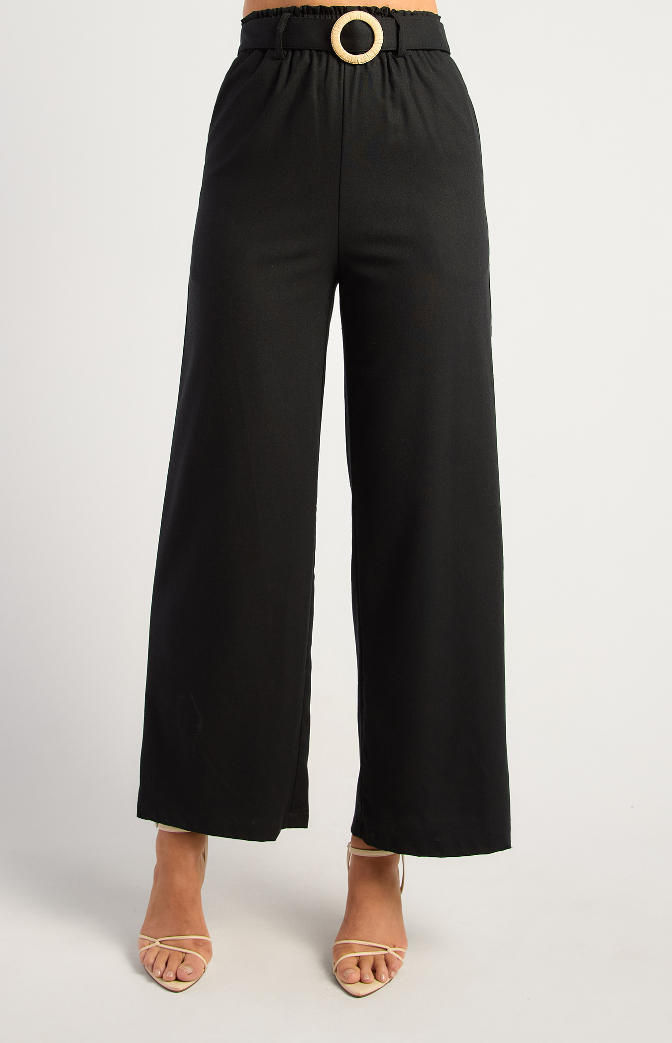 Rattan Buckle Straight Leg Pants (WPA330B)