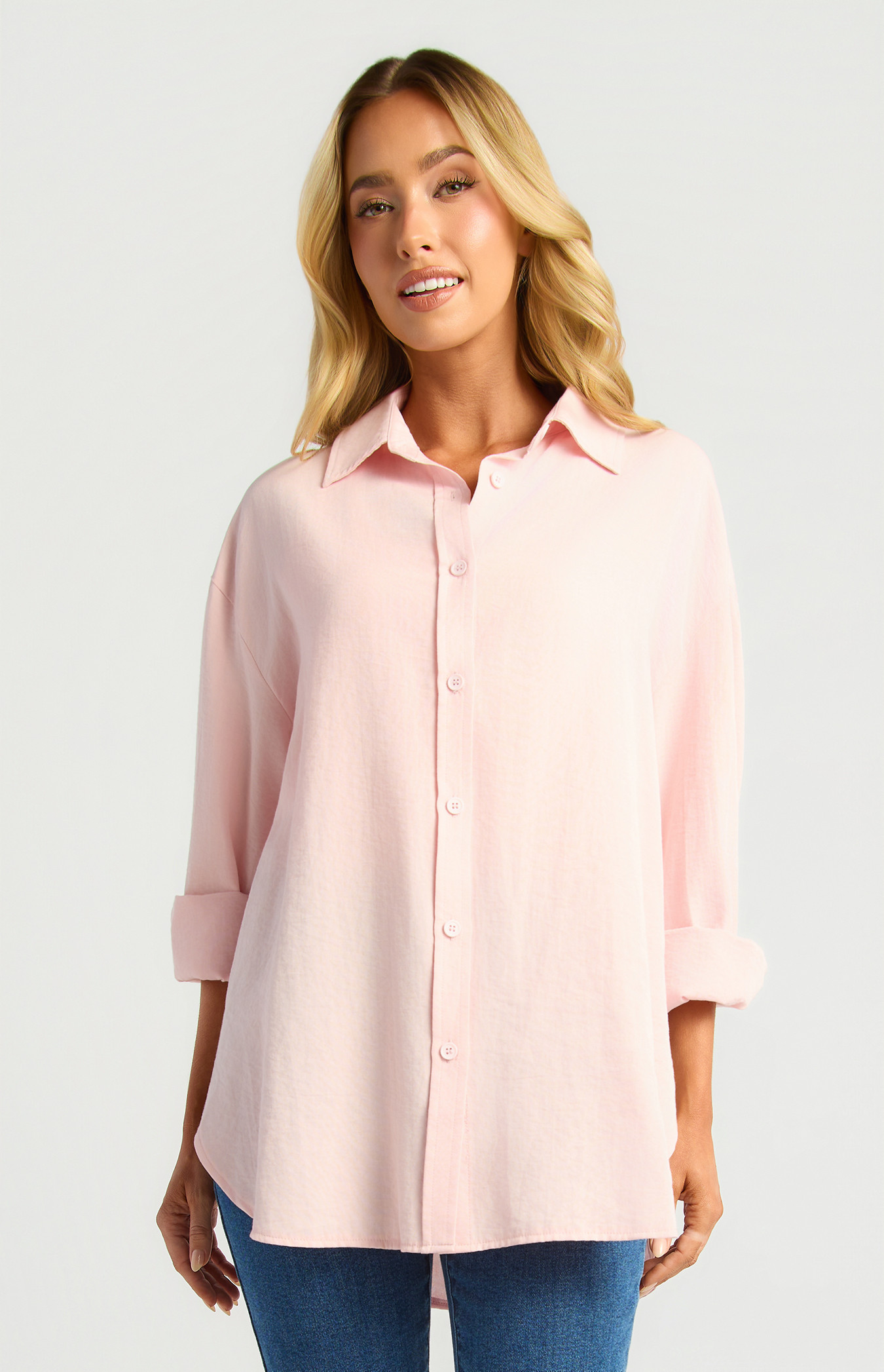 Oversized Button Down Shirt (WTO902B)